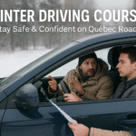 Snowy Quebec road conditions requiring winter driving skills